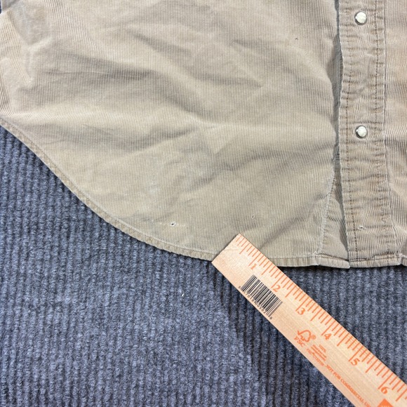 Vintage Levi's Shirt Men's XL Corduroy Western Tan Pearl Snap Long Sleeve Cotton - Picture 9 of 10
